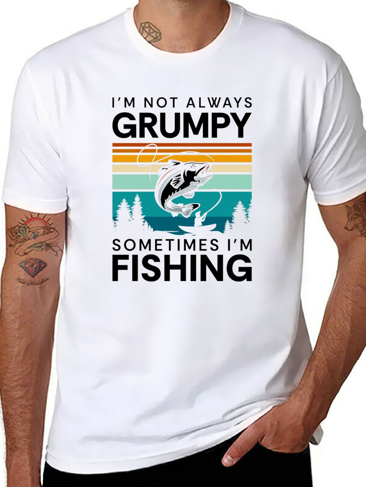 Grumpy Fishing Graphic T-Shirt product image 10