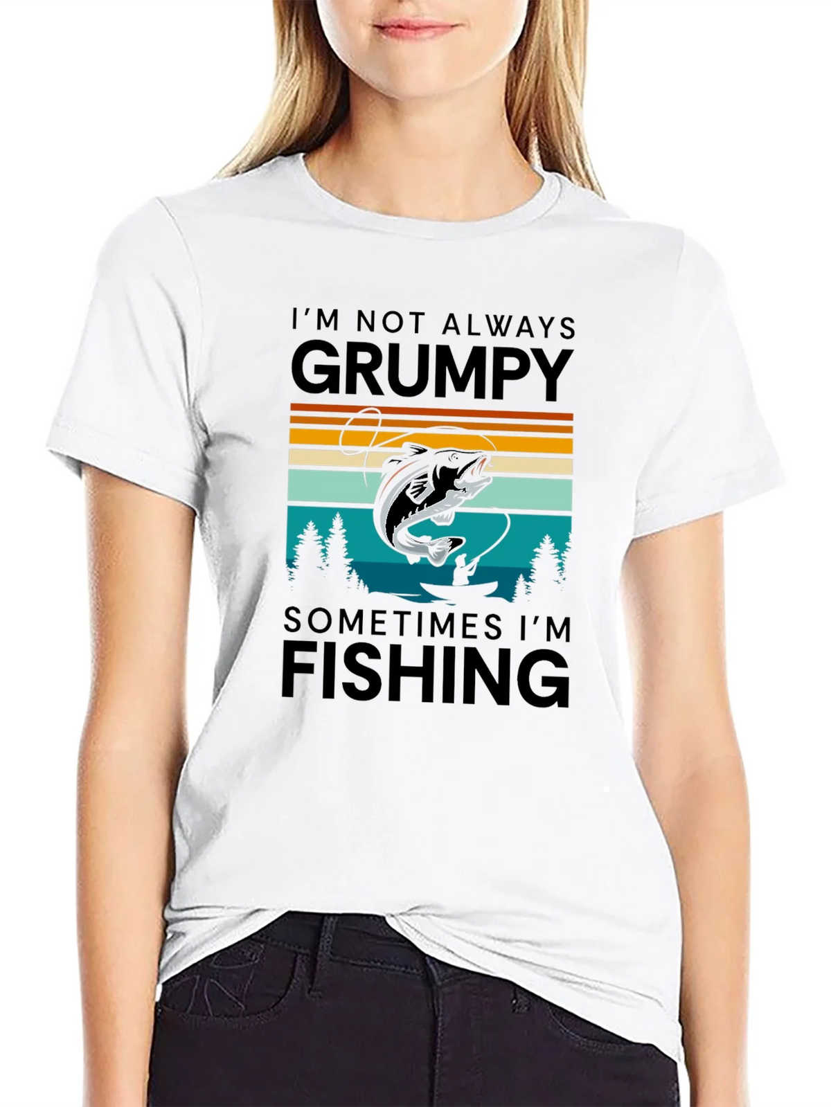 Grumpy Fishing Graphic T-Shirt product image 11