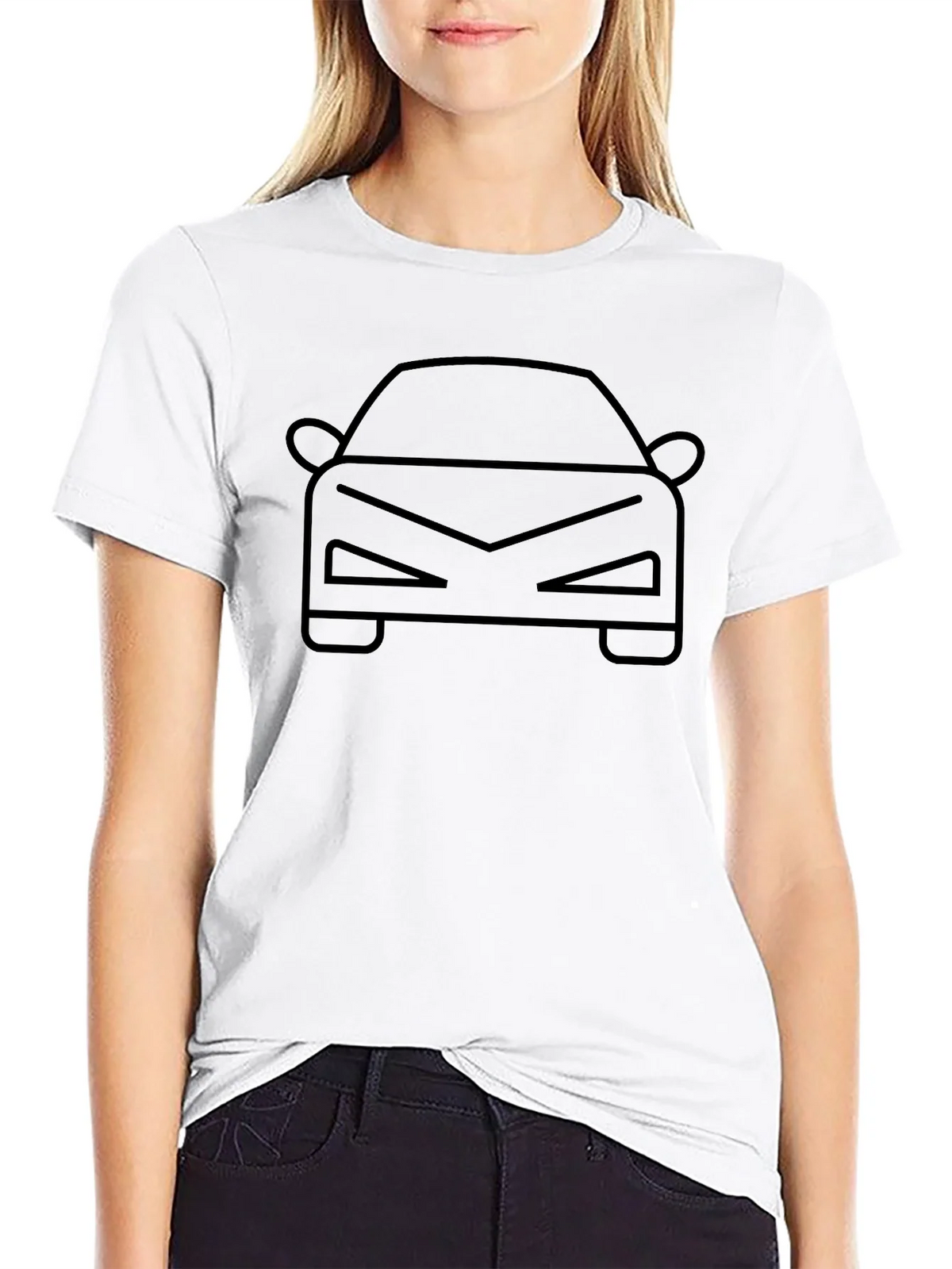 Cool Car Outline T-Shirt - Black product image 11