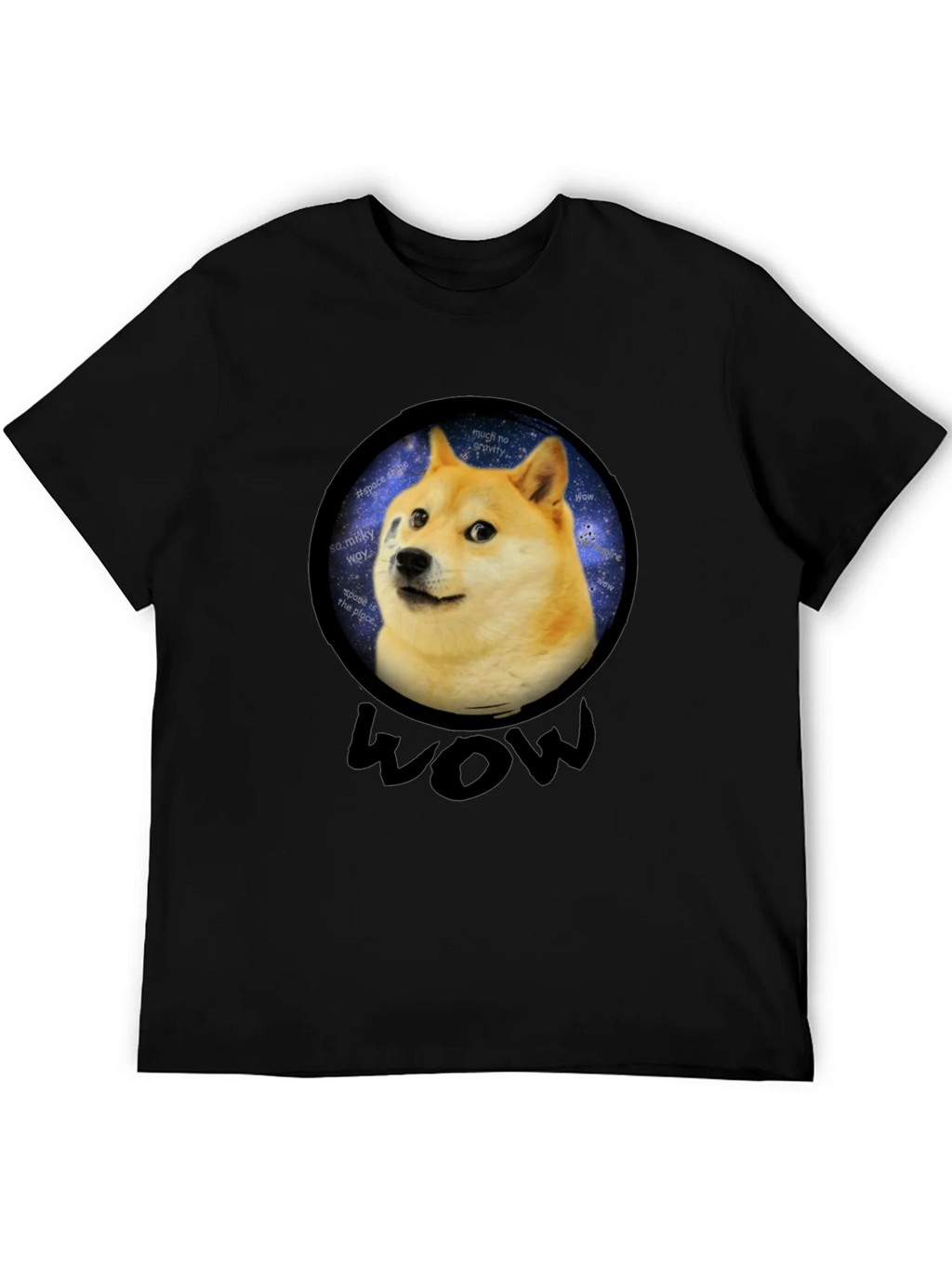 Doge Space Meme Black T-Shirt - Much Wow! product image 8