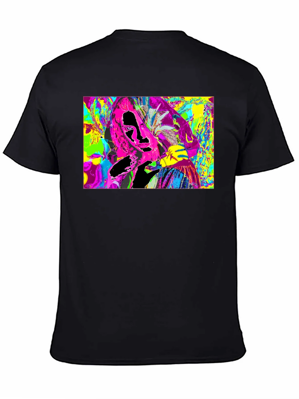 Vivid Abstract Graphic Print Crewneck T-Shirt product image 7