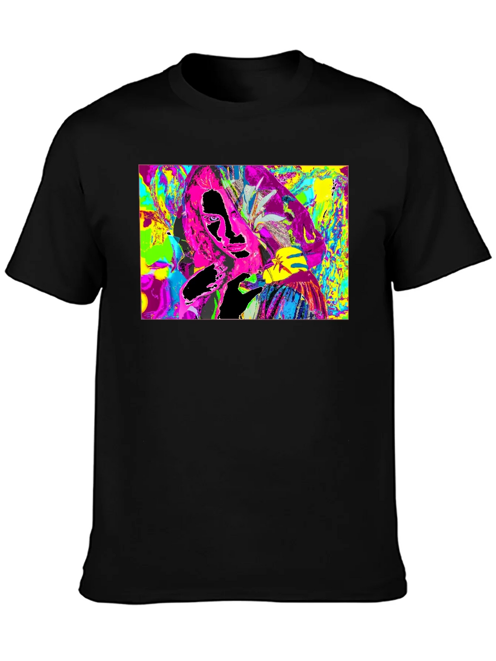 Vivid Abstract Graphic Print Crewneck T-Shirt product image 6