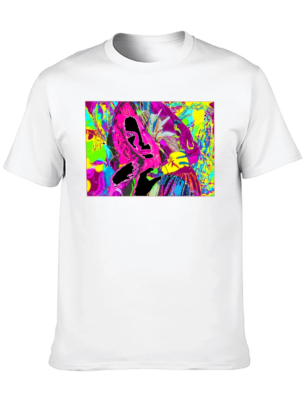 Vivid Abstract Graphic Print Crewneck T-Shirt product image 12