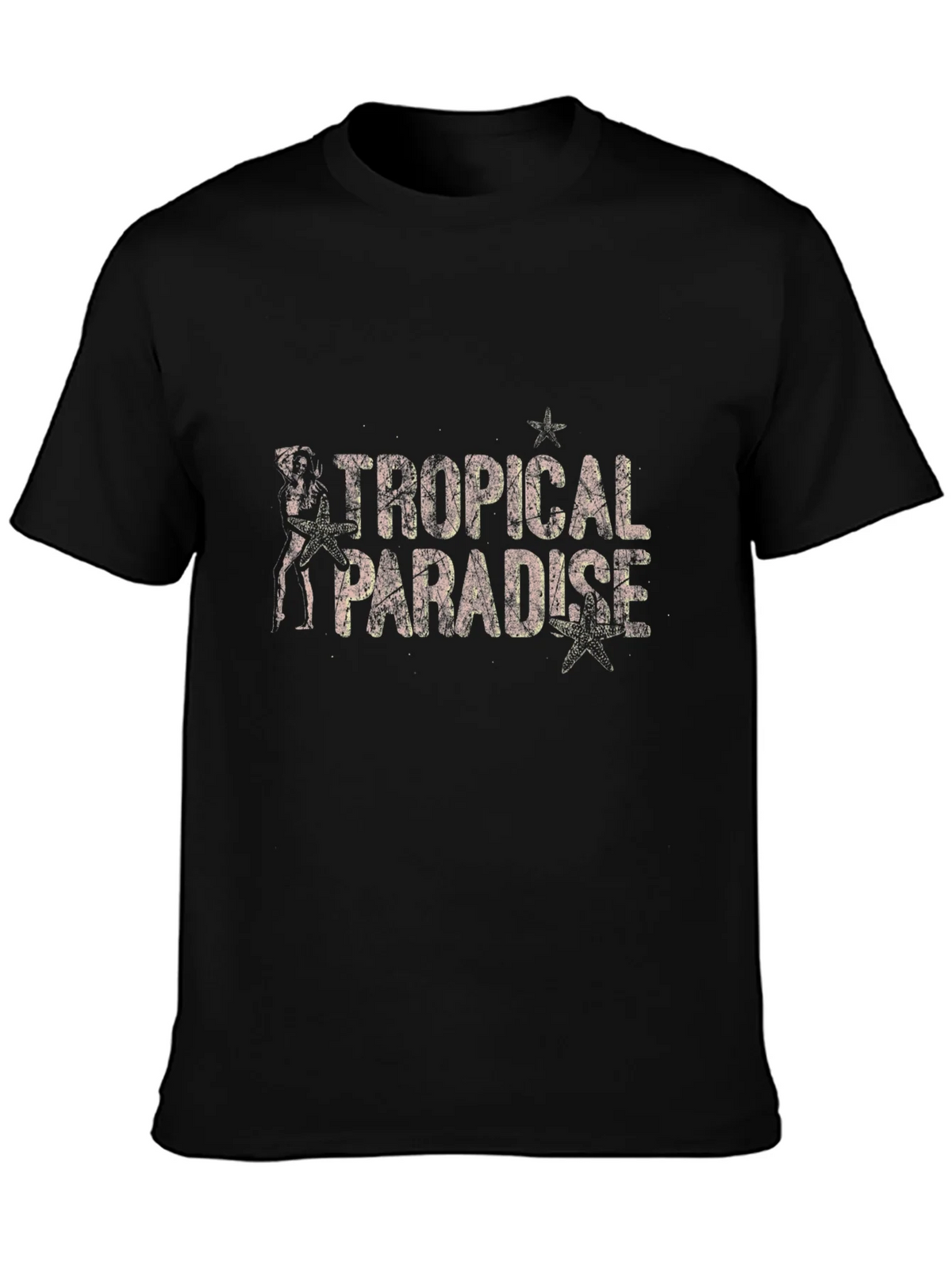 Tropical Paradise Black Graphic Tee product image 6
