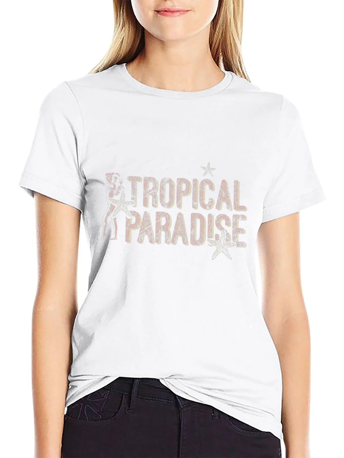 Tropical Paradise Black Graphic Tee product image 11