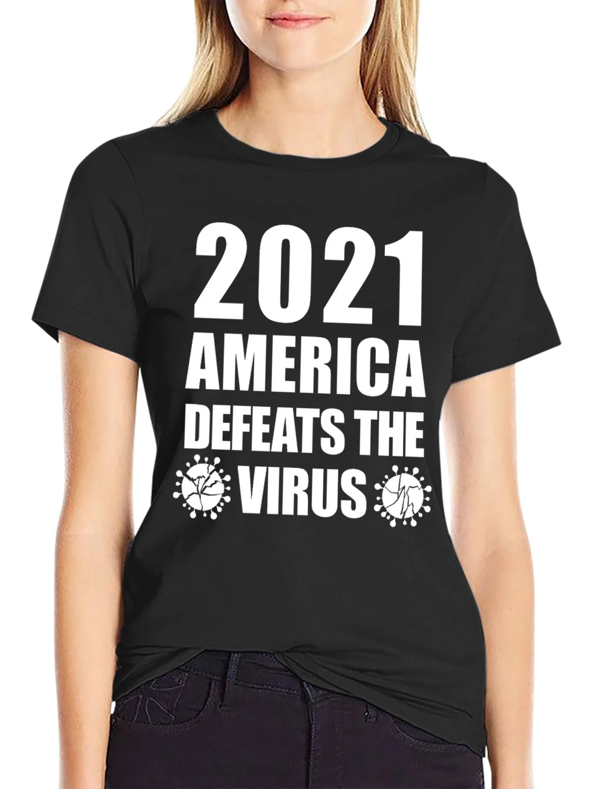 2021 America Defeats Virus Graphic T-Shirt product image 5