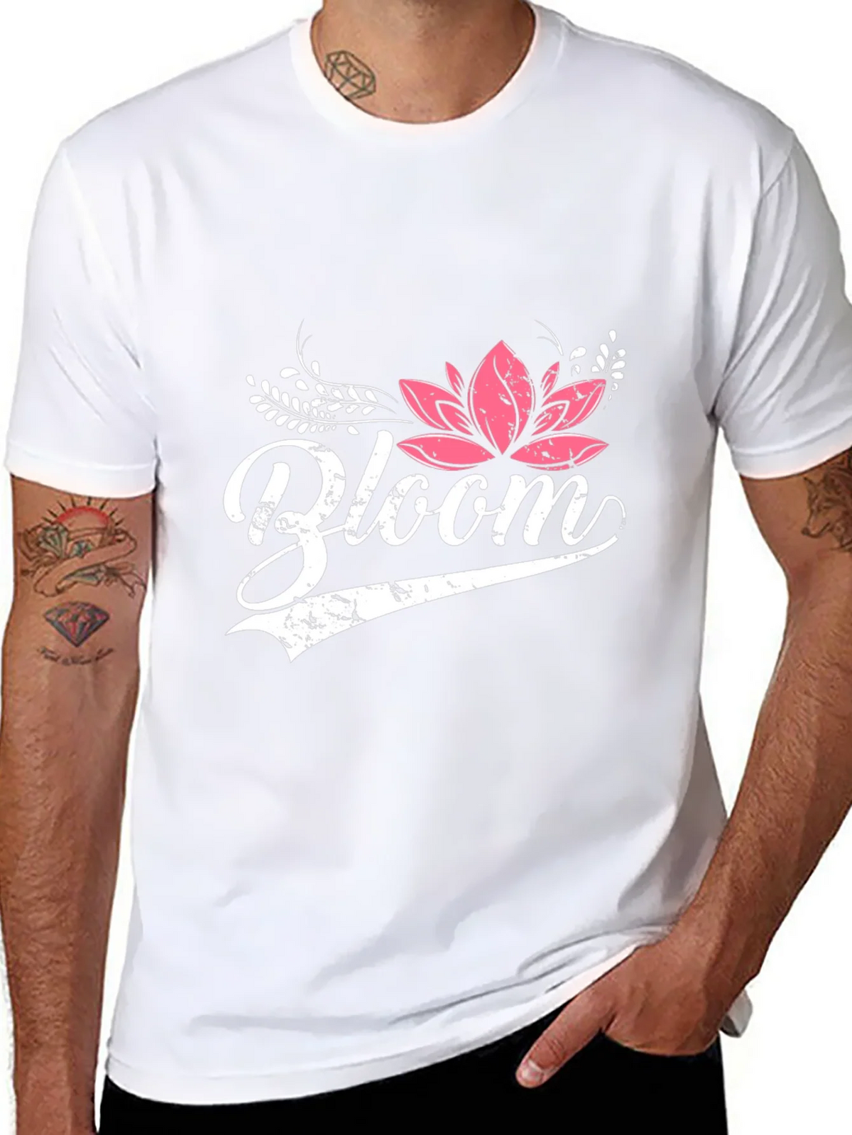 Bloom Graphic Tee - Black Cotton Shirt product image 10