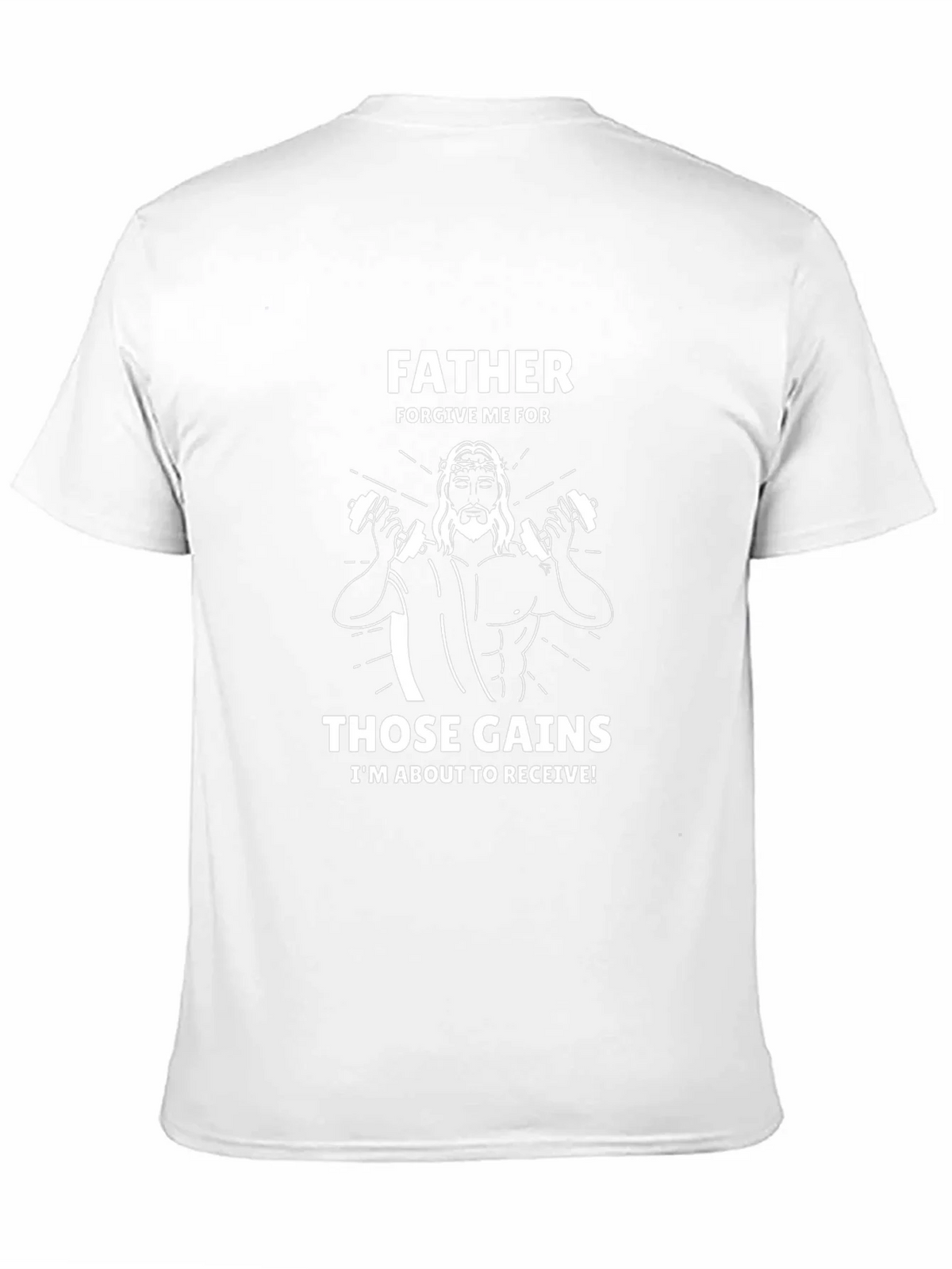 Father Forgive Me Those Gains Mens Graphic Tee product image 2