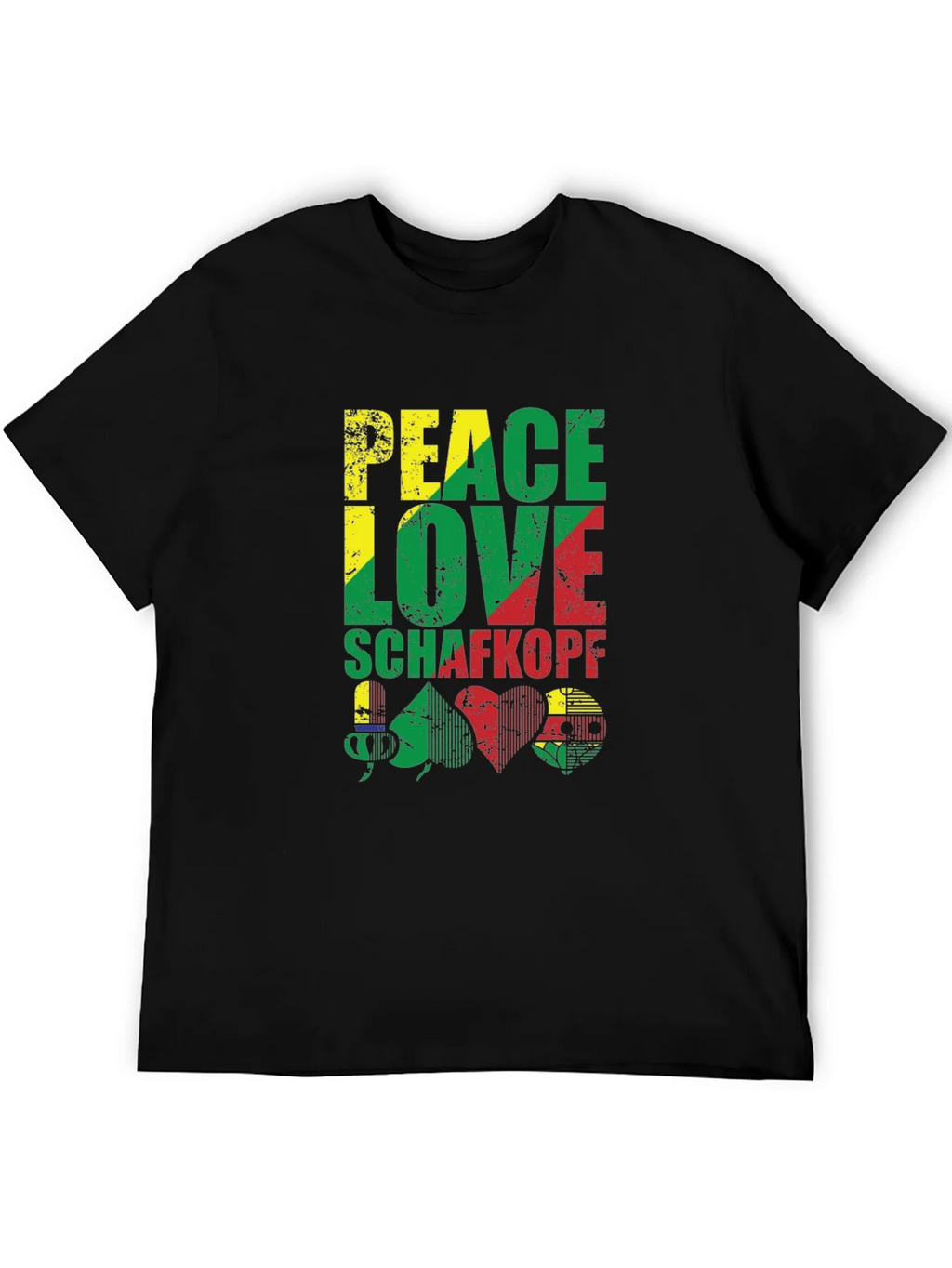 Peace Love Schafkopf Card Game Black T-Shirt product image 8