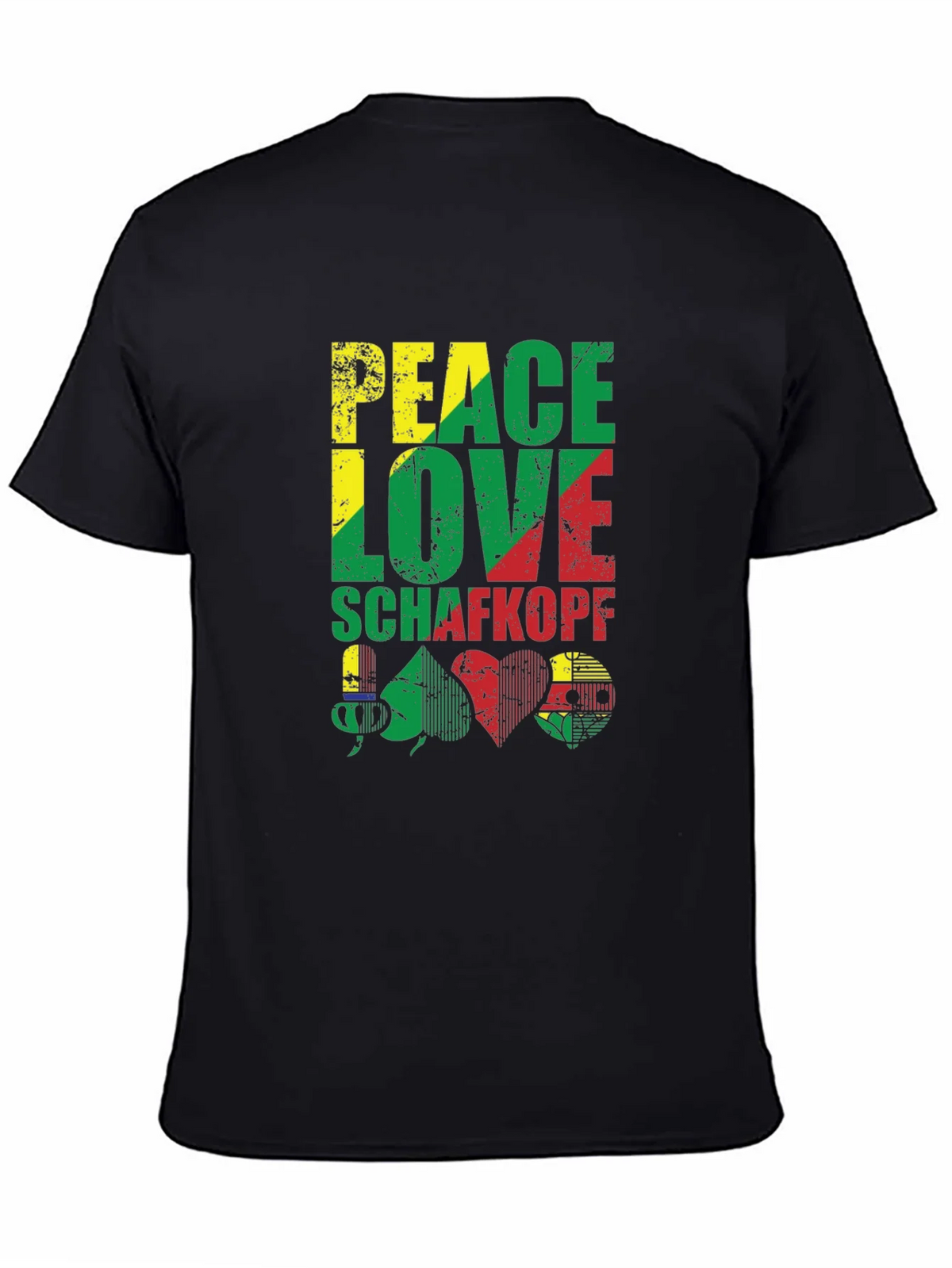 Peace Love Schafkopf Card Game Black T-Shirt product image 7