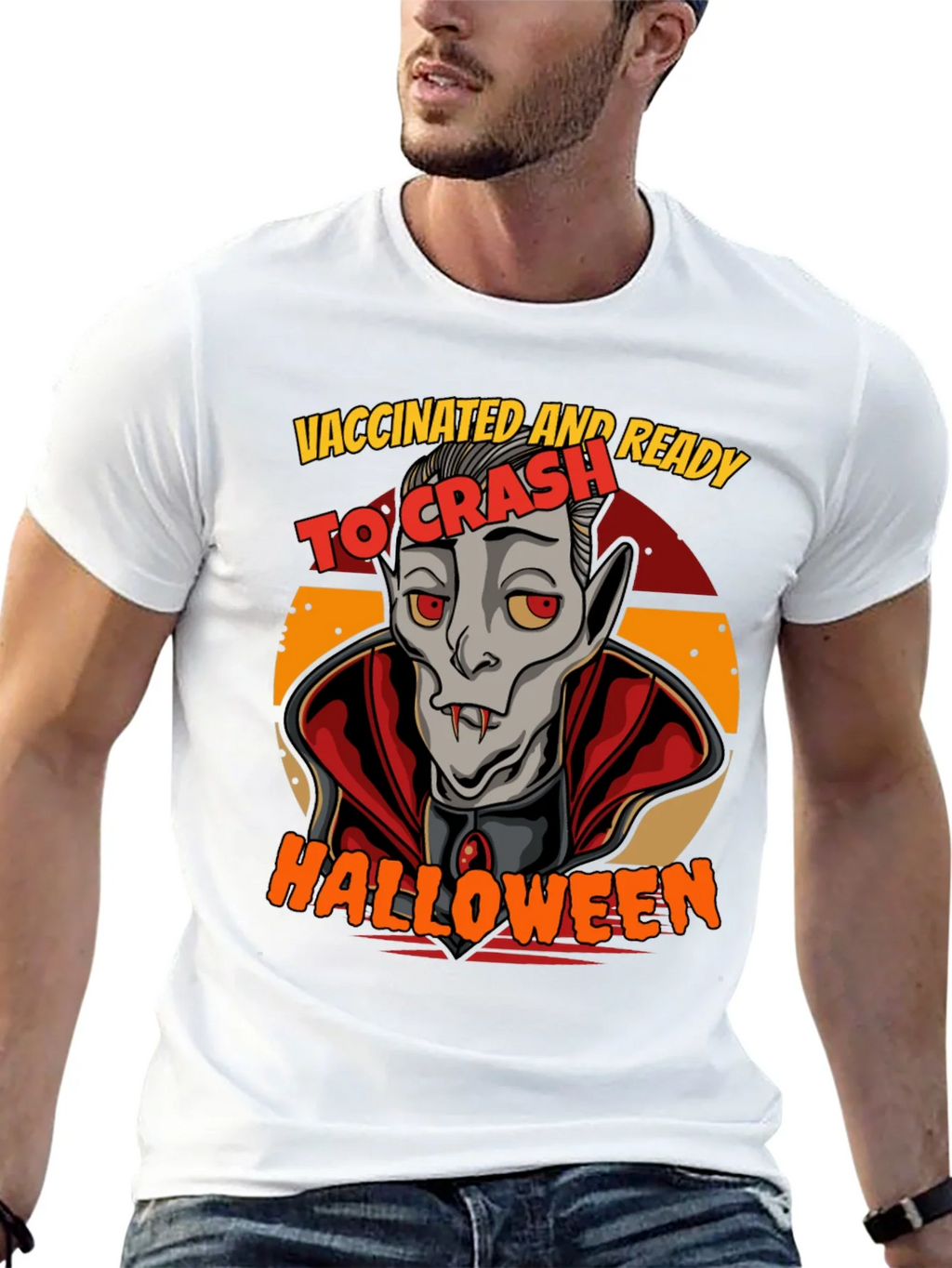 Vaccinated & Ready To Crash Halloween T-Shirt product image 4