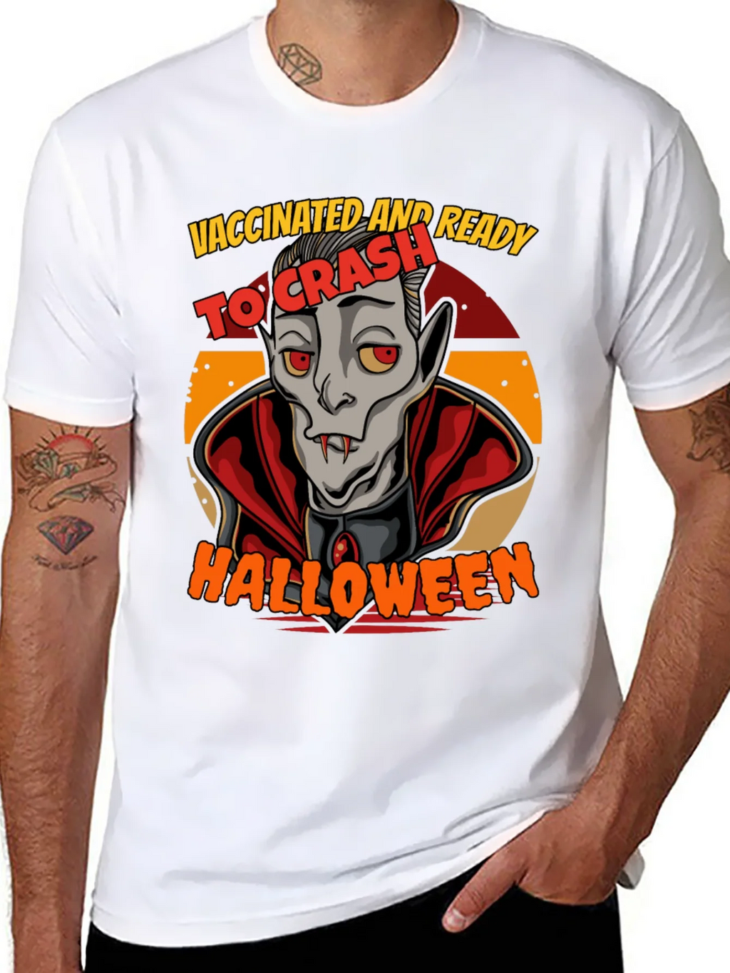 Vaccinated & Ready To Crash Halloween T-Shirt product image 10