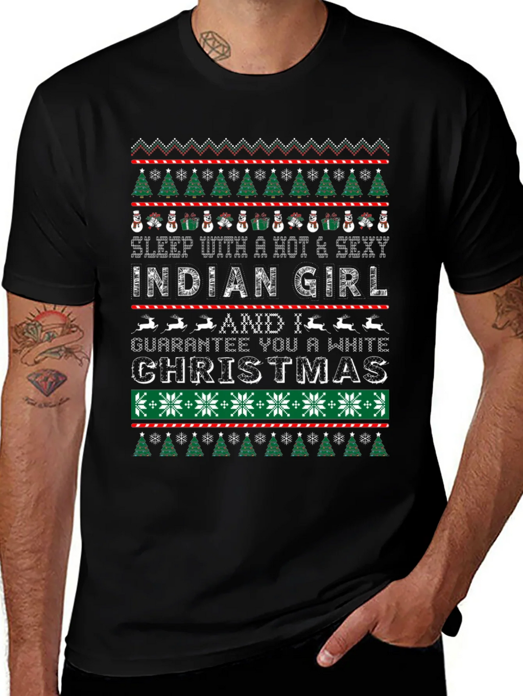Hot & Sexy Indian Girl Ugly Christmas Sweater T-Shirt product image 1