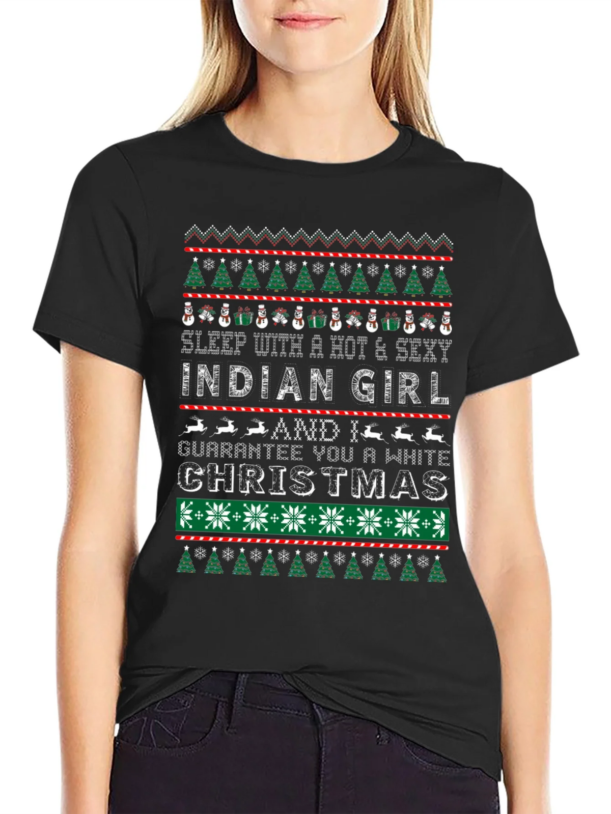 Hot & Sexy Indian Girl Ugly Christmas Sweater T-Shirt product image 5