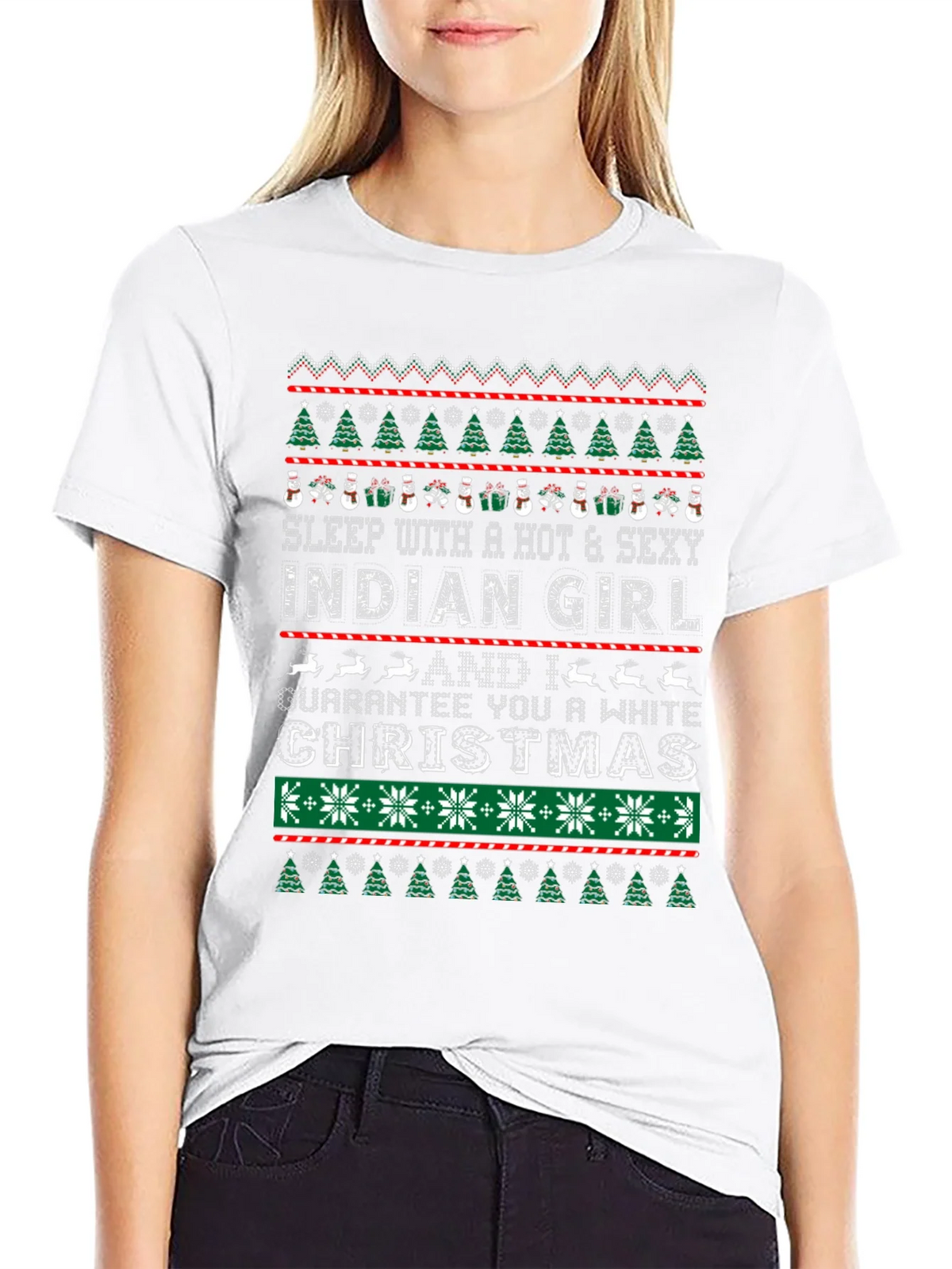 Hot & Sexy Indian Girl Ugly Christmas Sweater T-Shirt product image 11