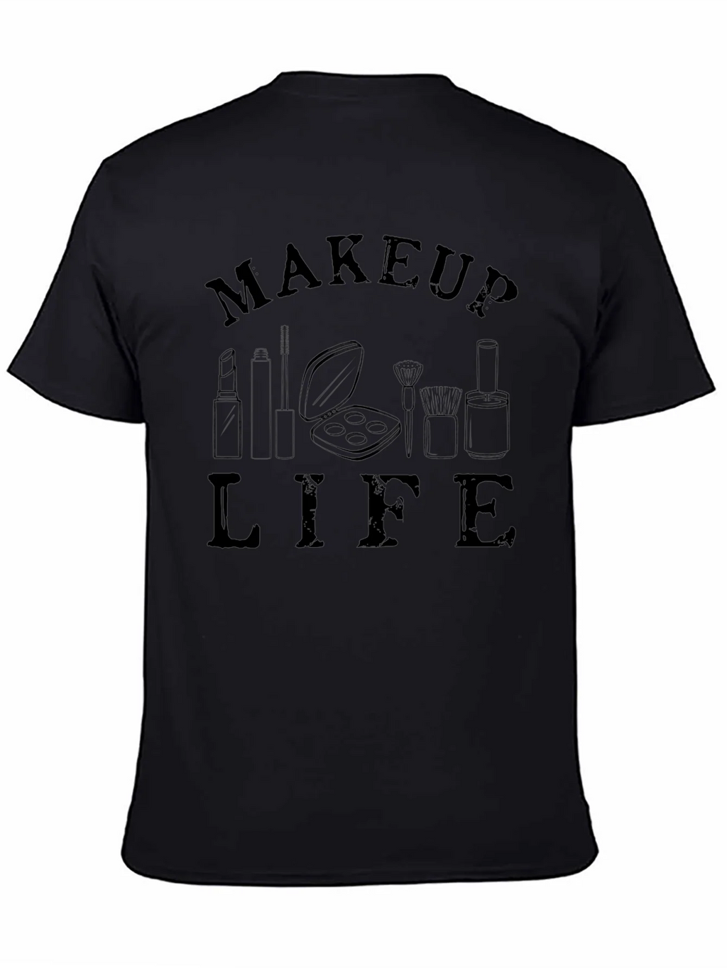 Makeup Life Graphic Tee - Black Short Sleeve T-Shirt product image 7