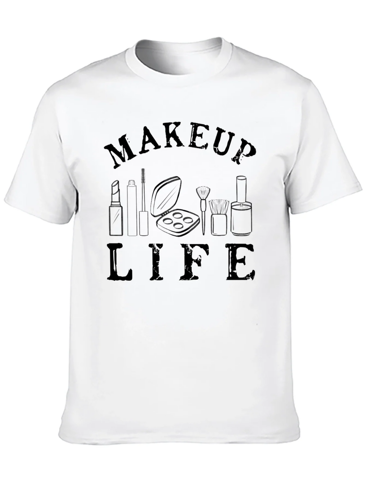 Makeup Life Graphic Tee - Black Short Sleeve T-Shirt product image 12