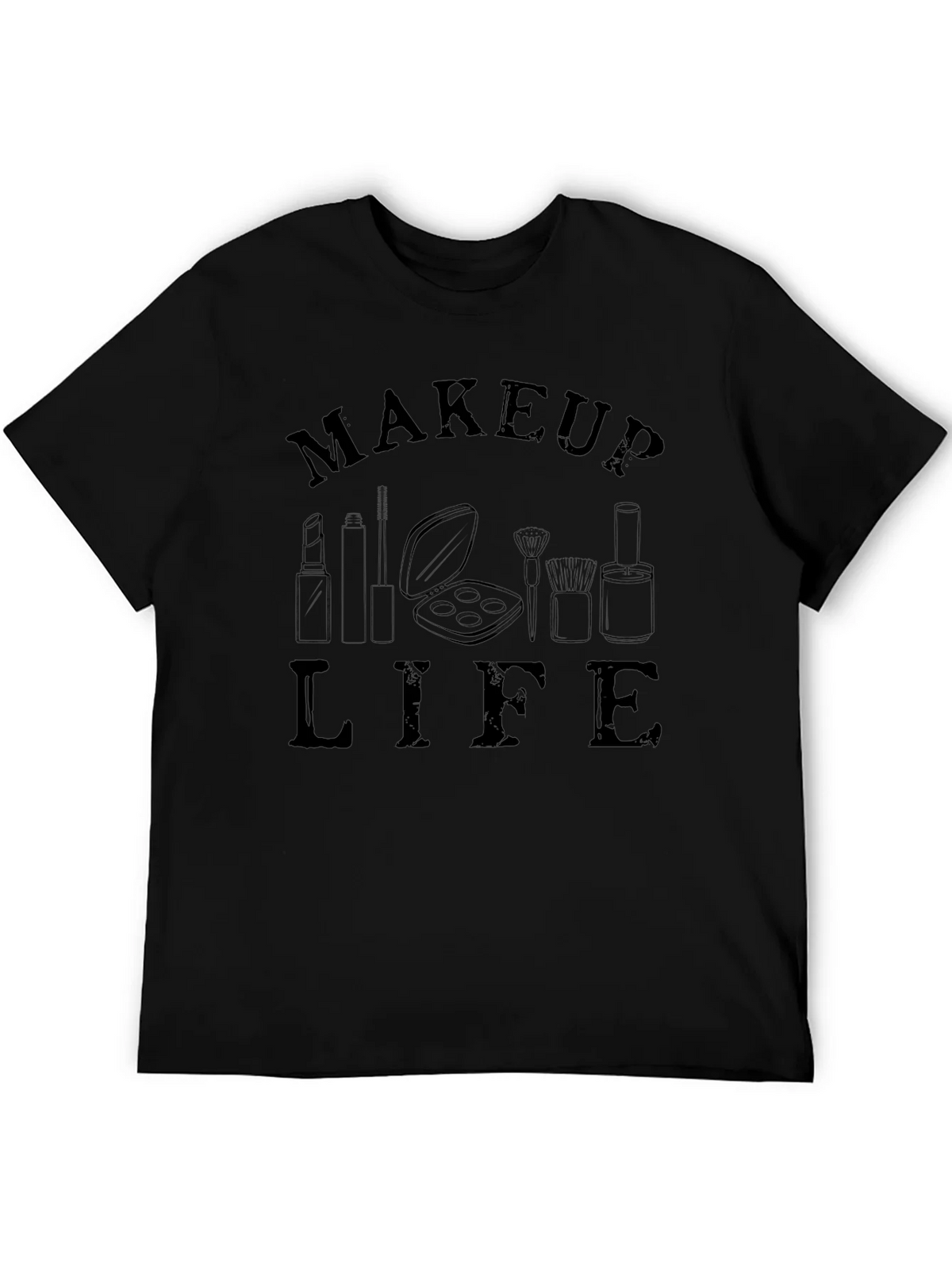 Makeup Life Graphic Tee - Black Short Sleeve T-Shirt product image 8