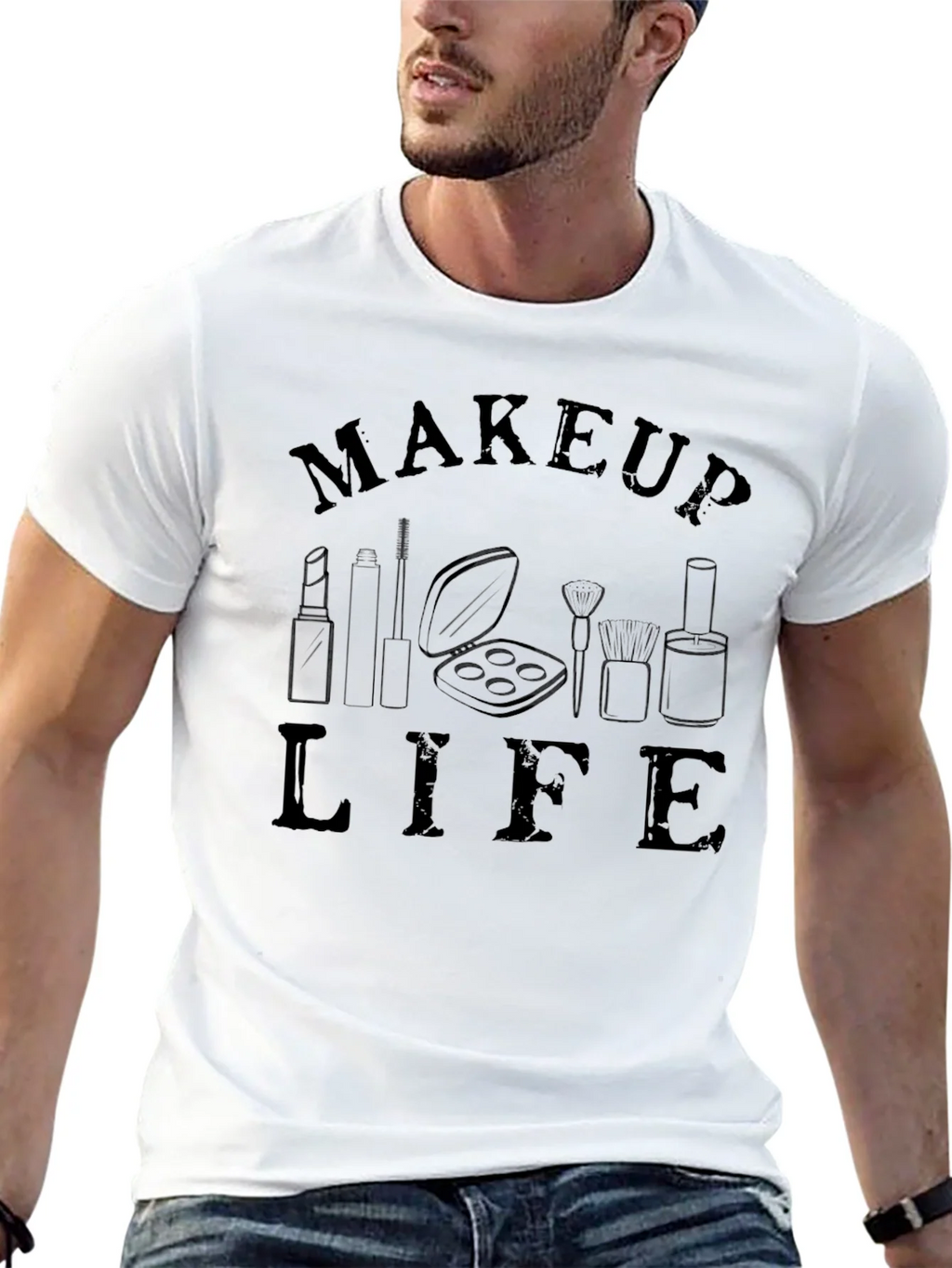 Makeup Life Graphic Tee - Black Short Sleeve T-Shirt product image 4