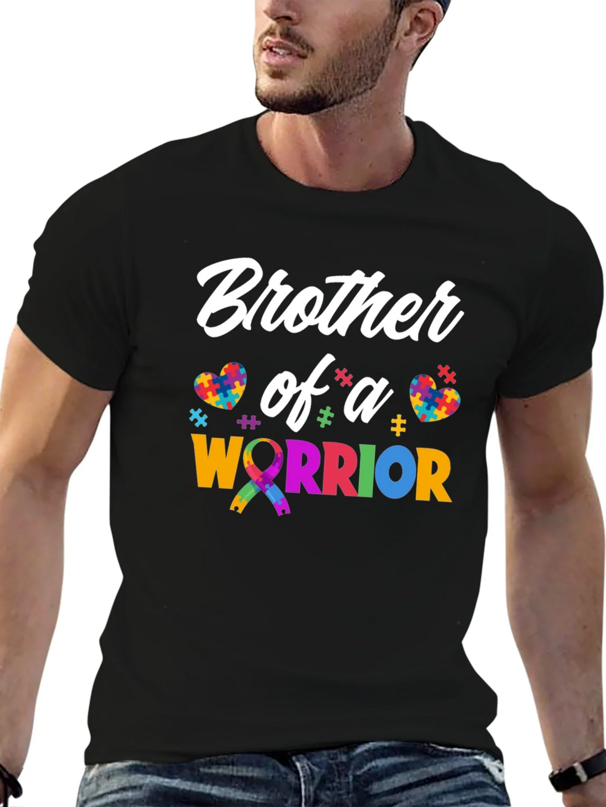 Brother of a Warrior Autism Awareness T-Shirt product image 9