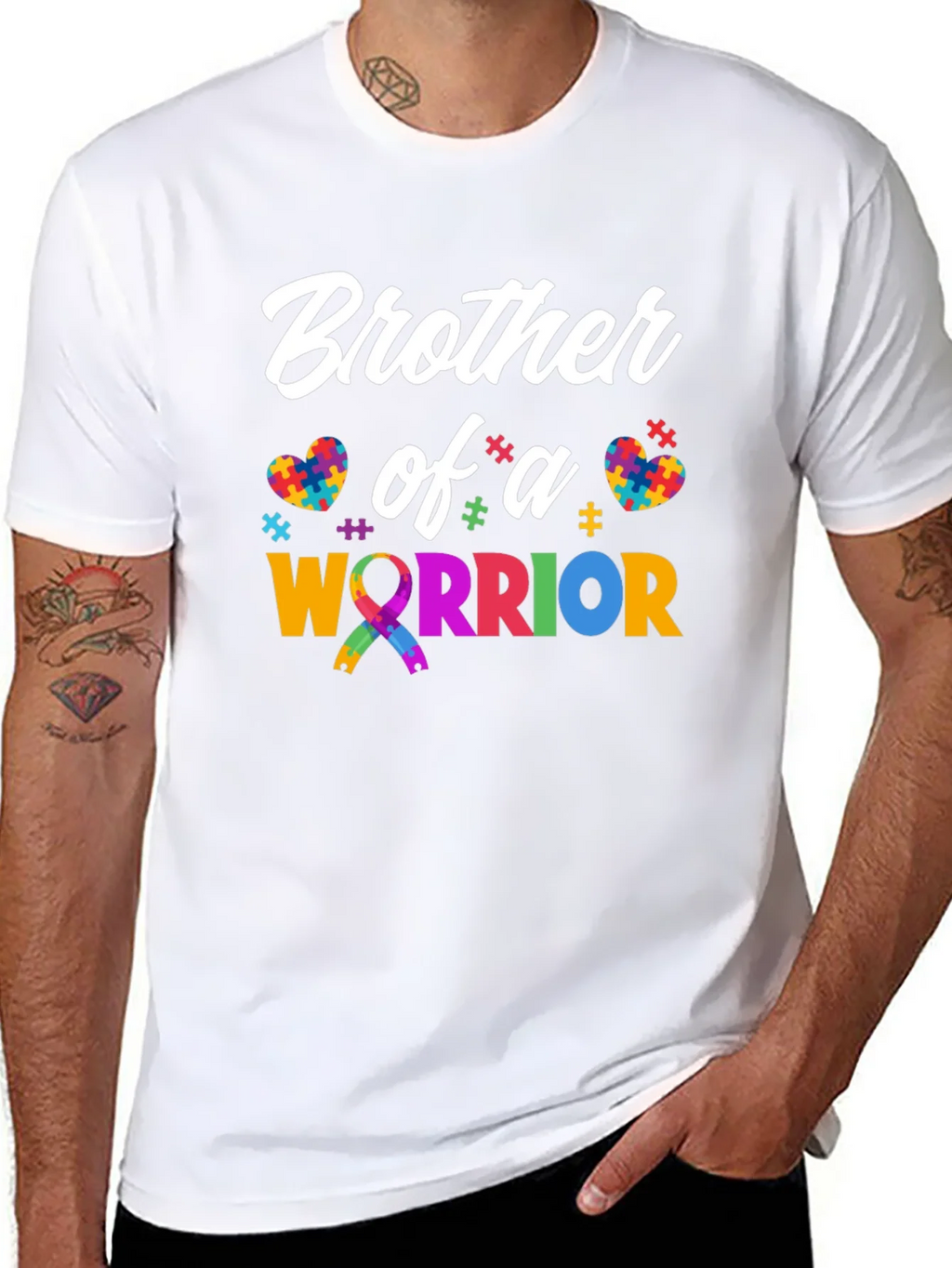 Brother of a Warrior Autism Awareness T-Shirt product image 10