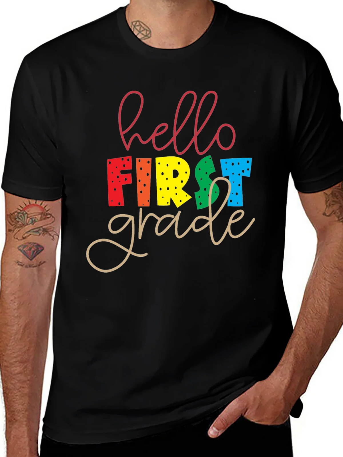 Hello First Grade T-Shirt - Back to School product image 1