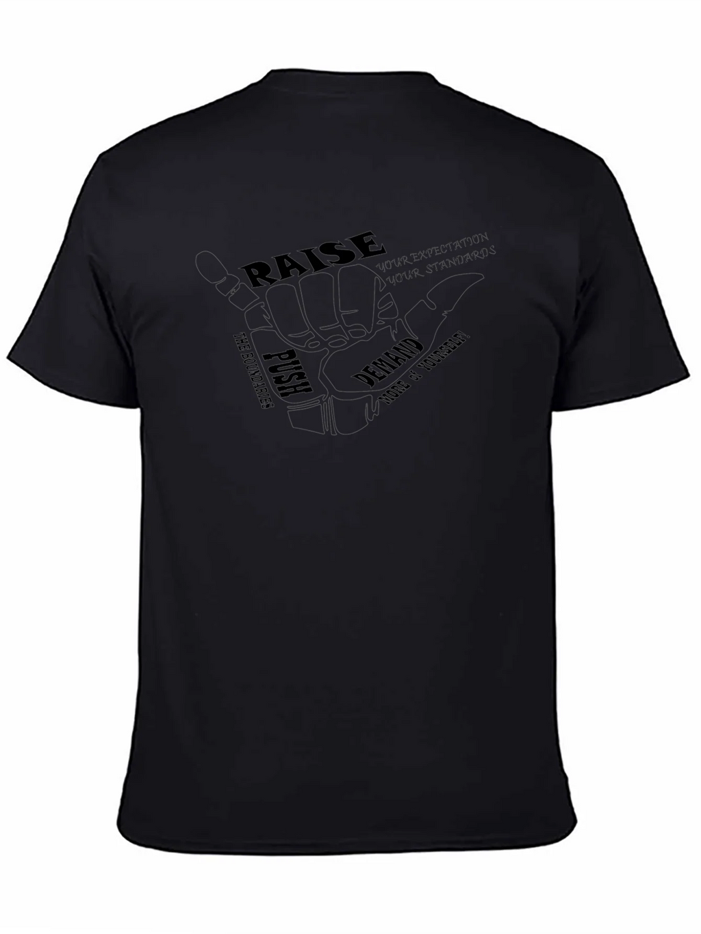 Motivational Black Graphic T-Shirt product image 7