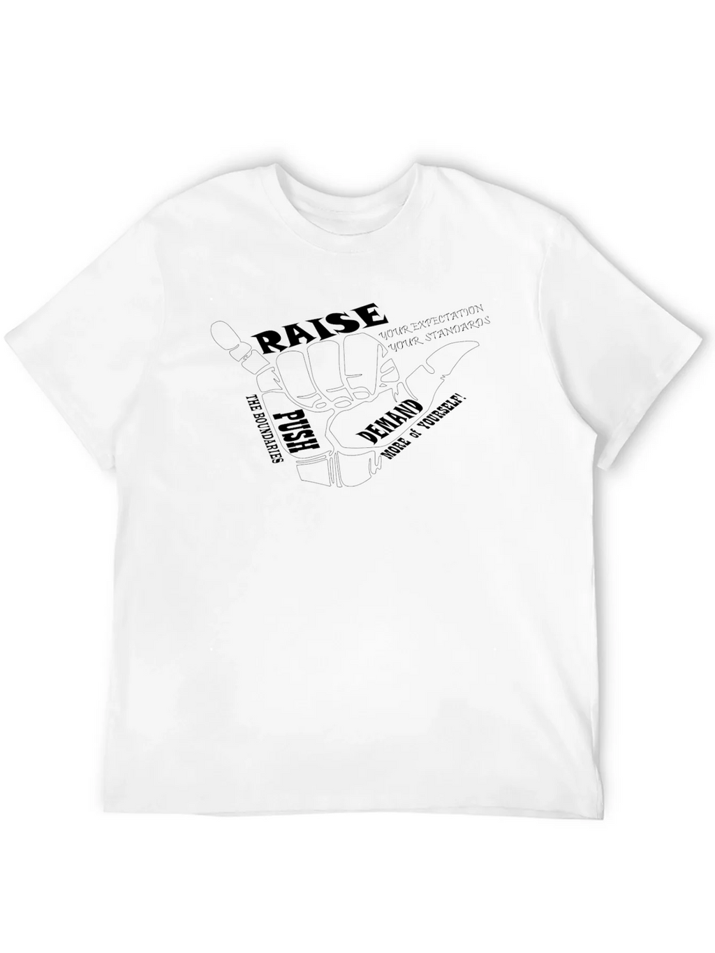 Motivational Black Graphic T-Shirt product image 3