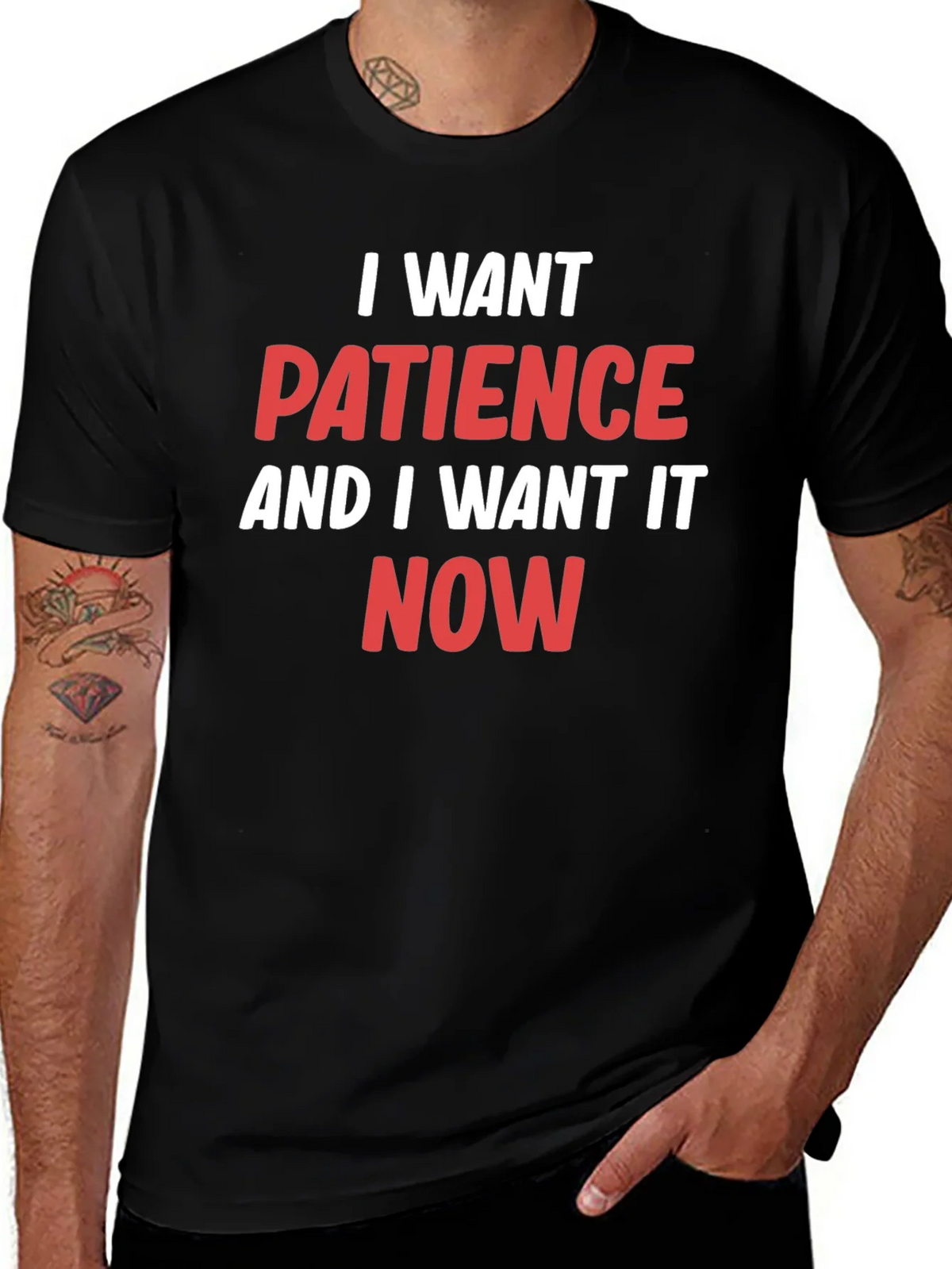 I Want Patience T-Shirt - Funny Slogan Tee product image 1