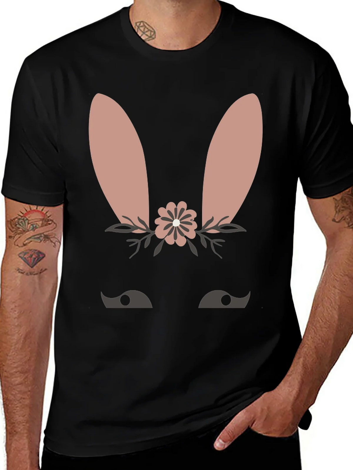 Cute Bunny Face T-Shirt - Easter Spring Tee product image 1