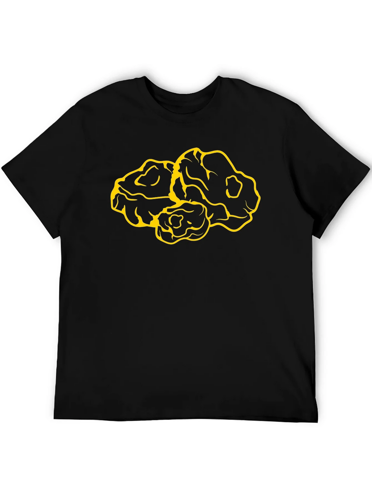 Graphic Tee: Abstract Yellow Design on Black product image 8