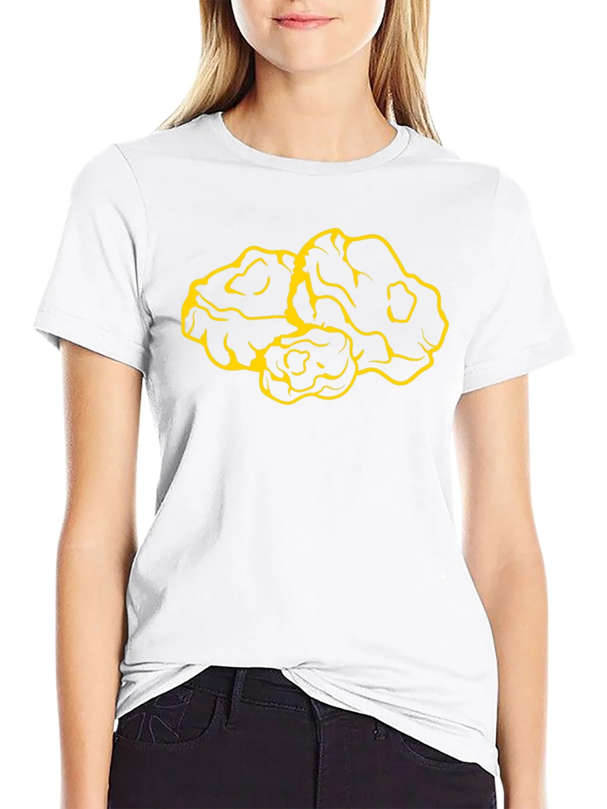 Graphic Tee: Abstract Yellow Design on Black product image 11
