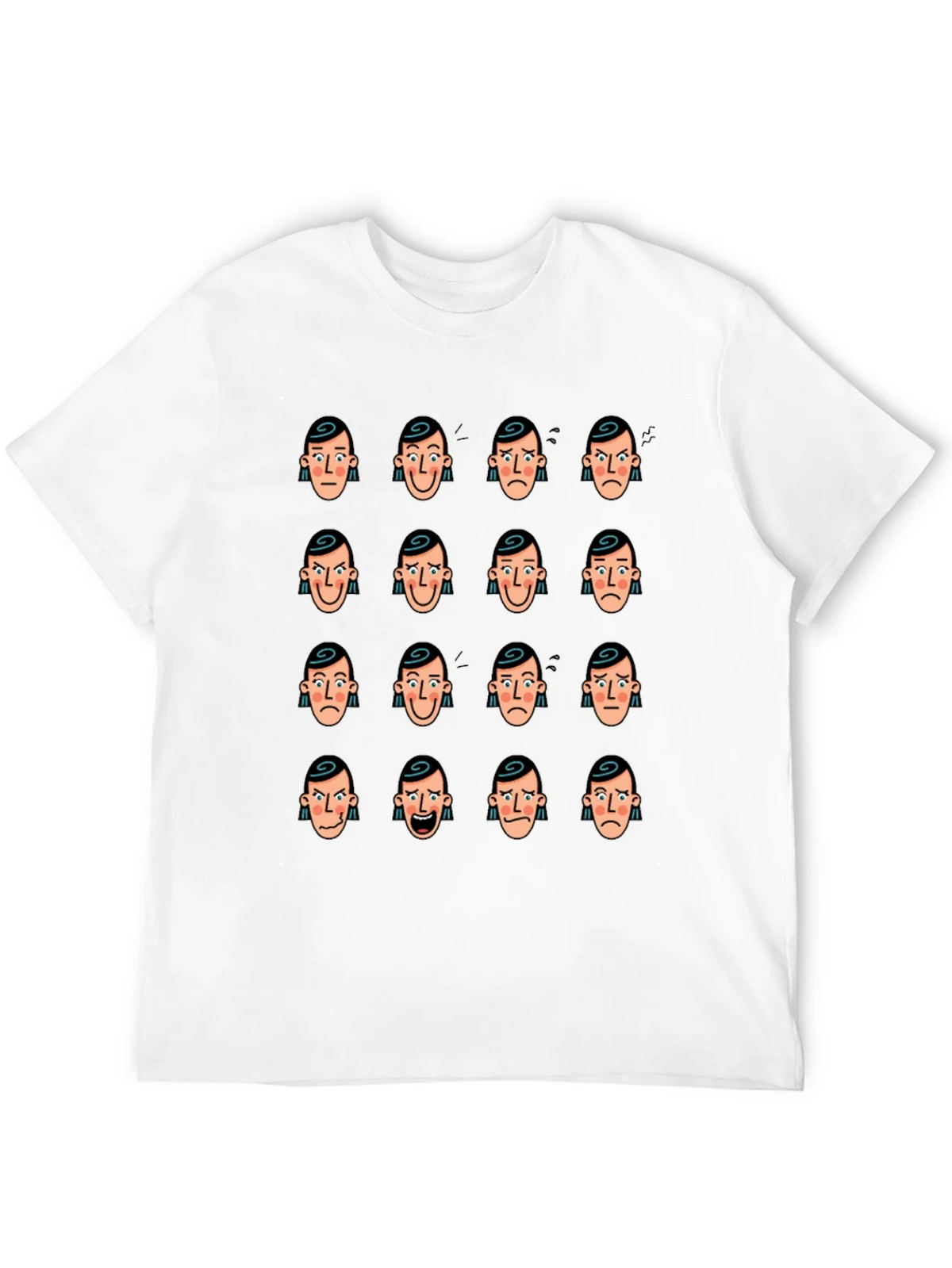 Emotional Faces Graphic Black T-Shirt product image 3