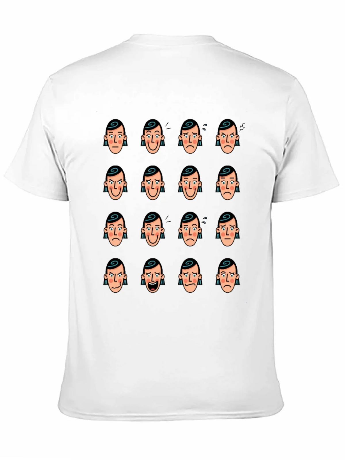 Emotional Faces Graphic Black T-Shirt product image 2