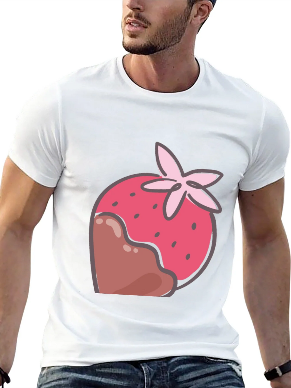 Strawberry Chocolate Dipped T-Shirt product image 4