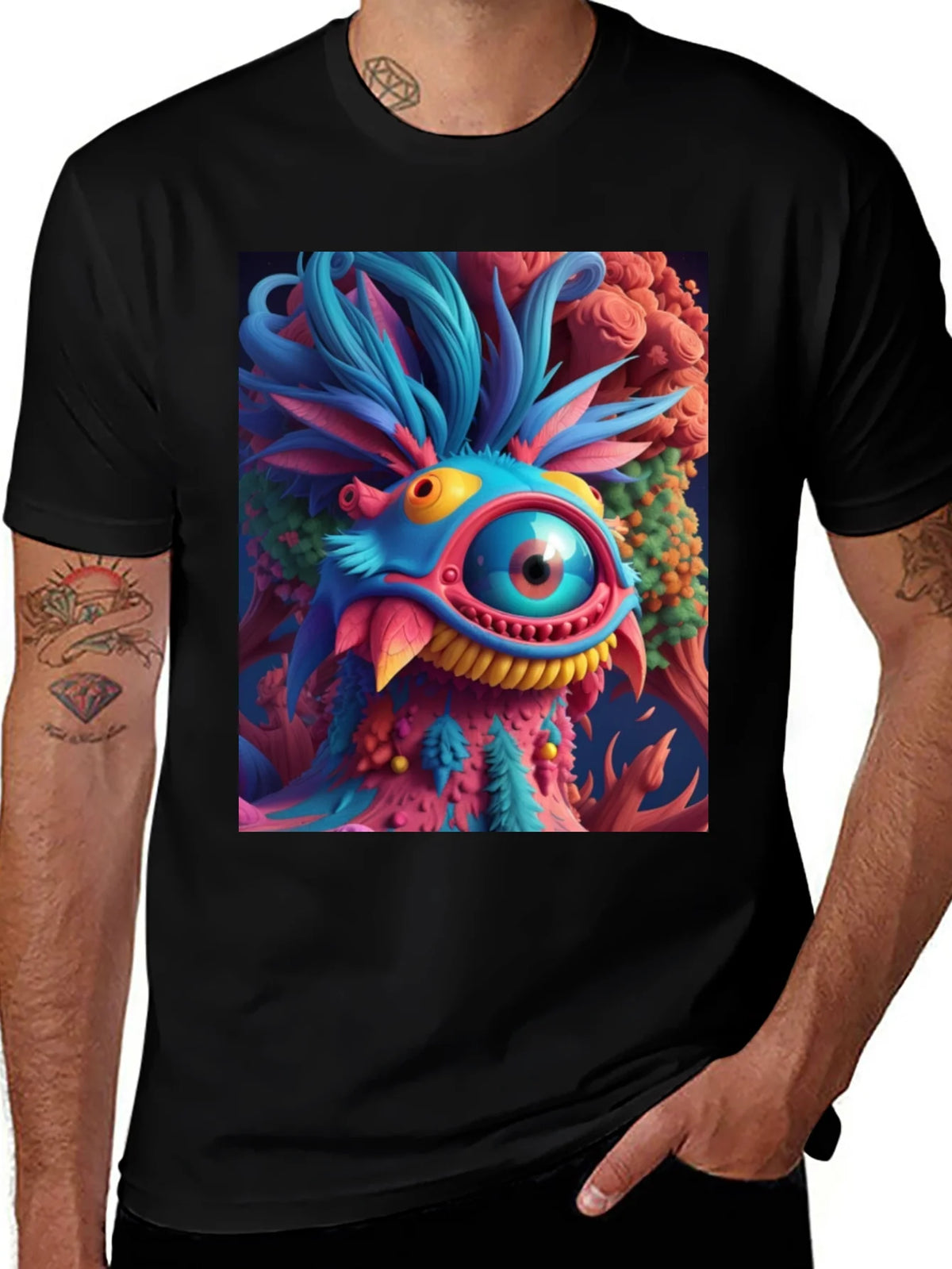 Funky Monster Graphic Tee - Eye-Catching Design product image 1