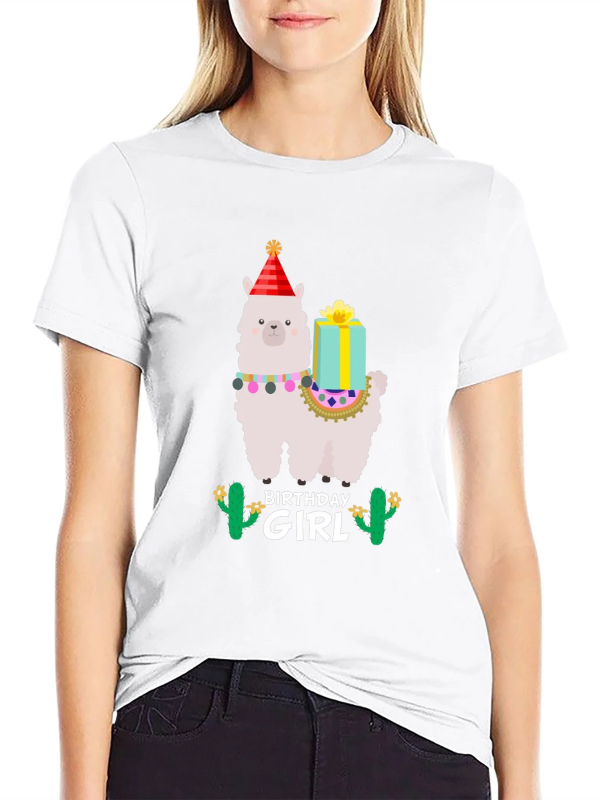 Birthday Girl Llama T-Shirt - Festive Celebration product image 11