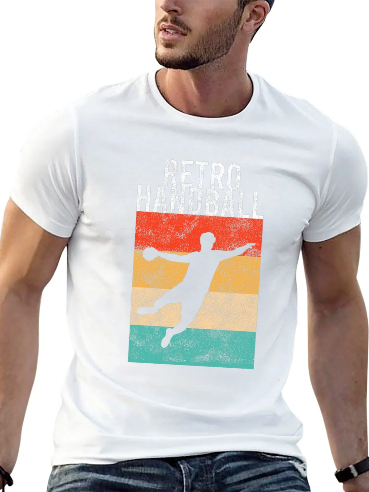 Retro Handball T-Shirt - Vintage Athlete Style product image 4