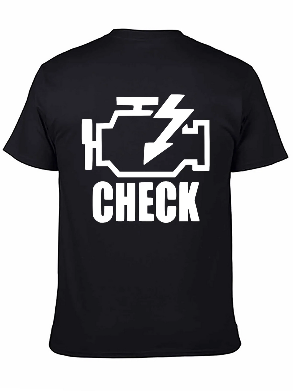 Check Engine Light Black Graphic T-Shirt product image 7