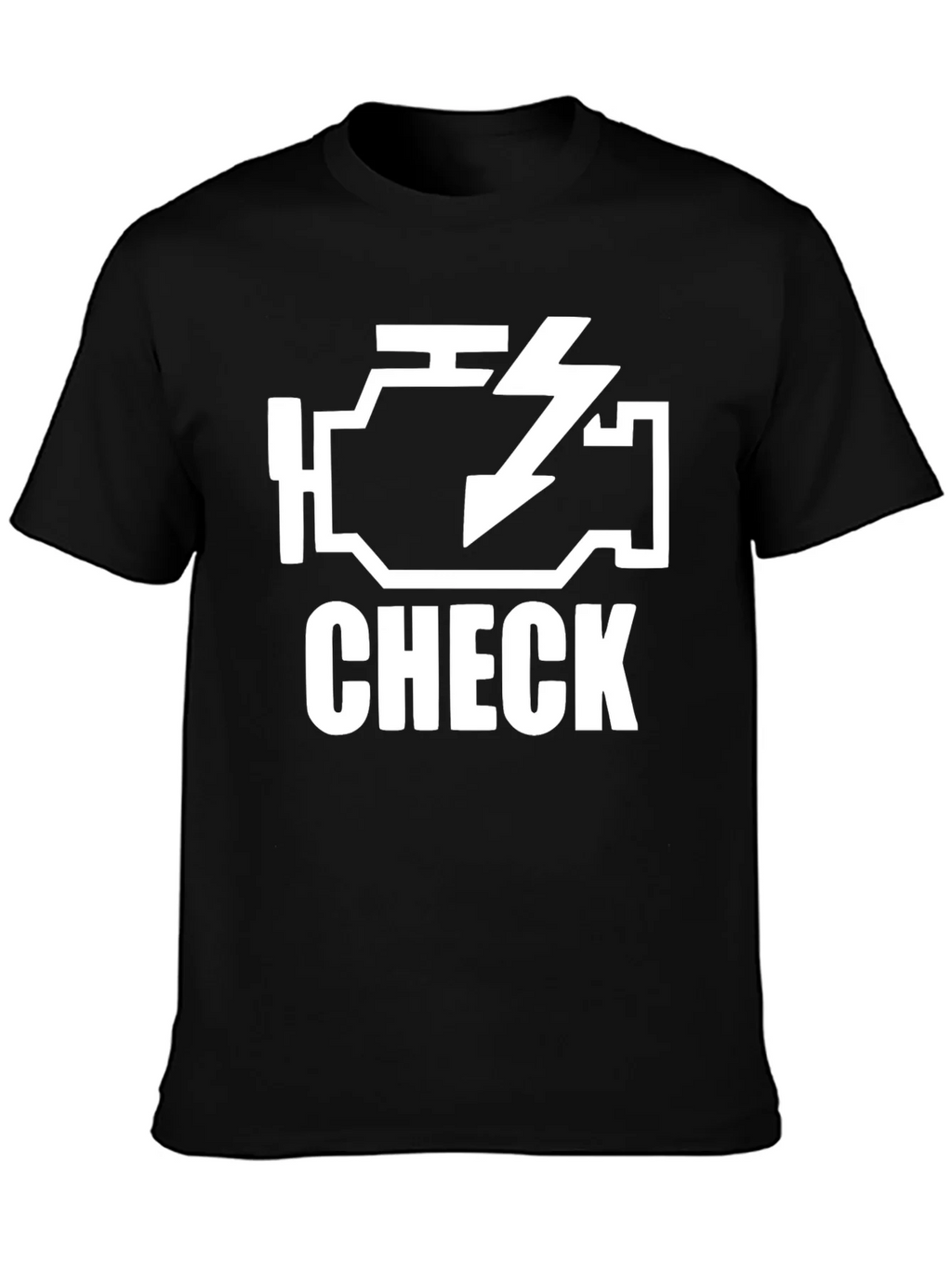 Check Engine Light Black Graphic T-Shirt product image 6