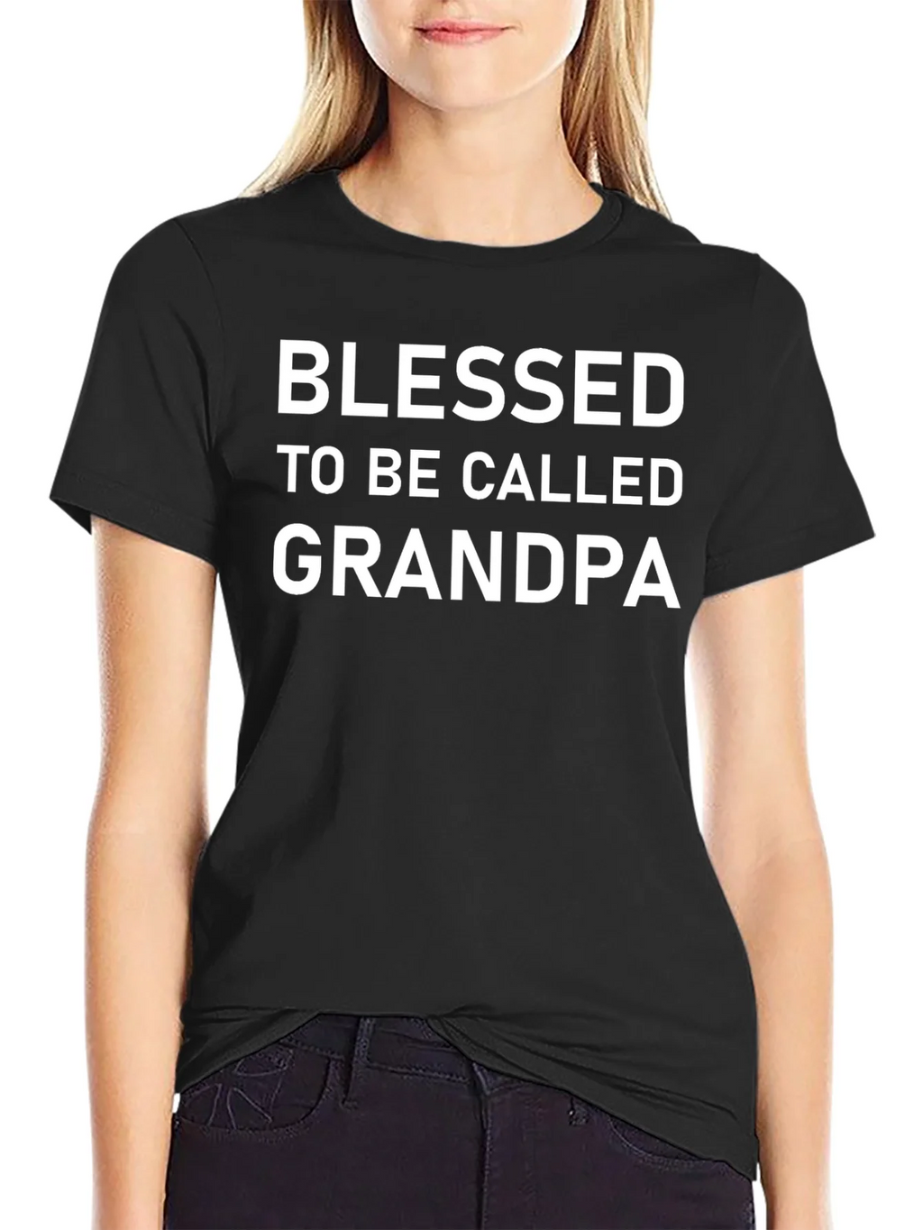 Blessed Grandpa T-Shirt - Black Cotton Tee product image 5