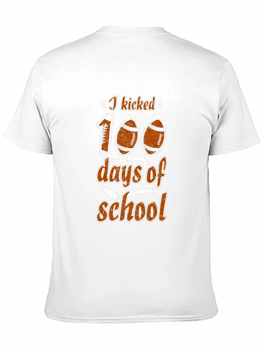 I Kicked 100 Days of School Football T-Shirt product image 2