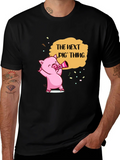 Next Pig Thing Graphic Tee - Black Cotton T-Shirt product image 1