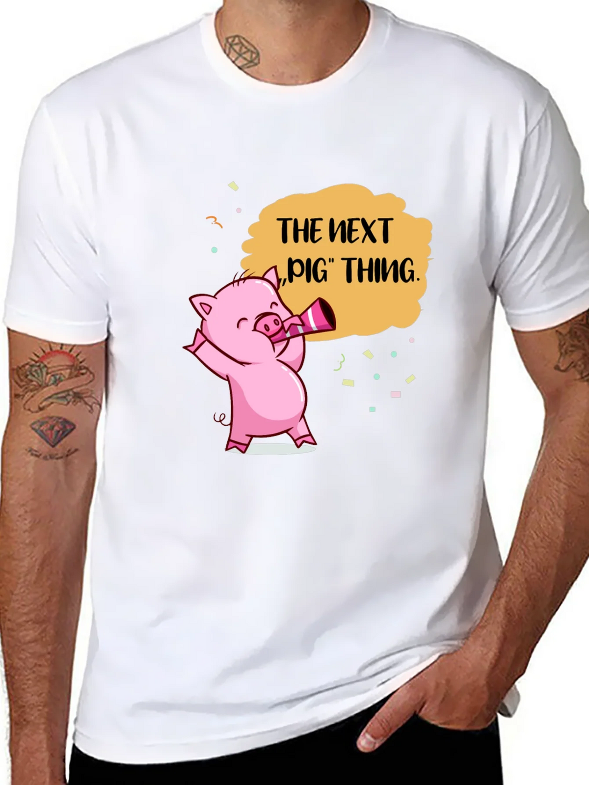 Next Pig Thing Graphic Tee - Black Cotton T-Shirt product image 10