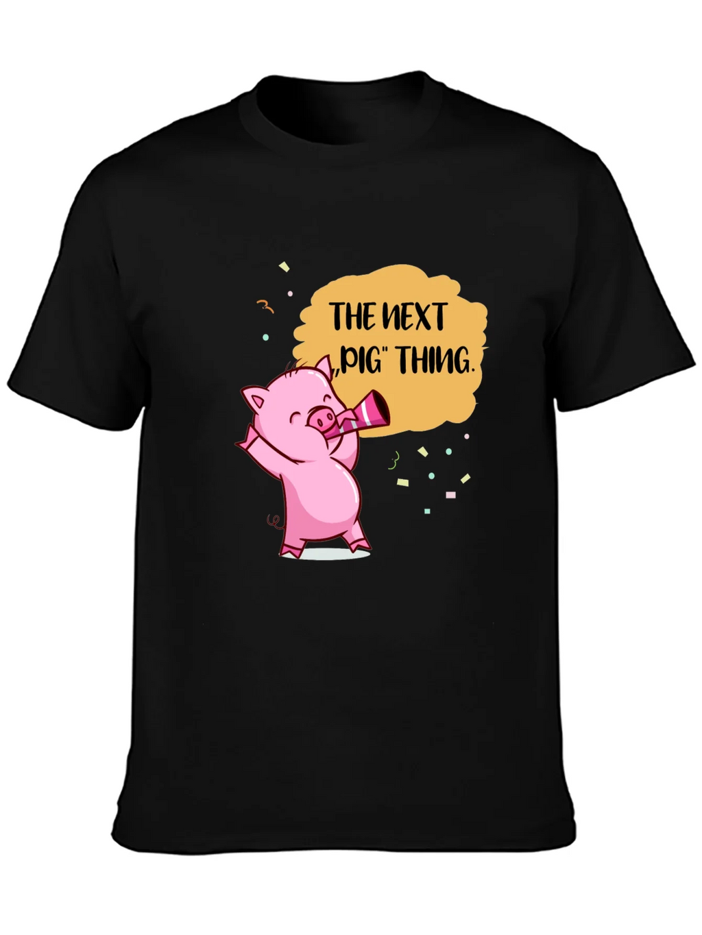 Next Pig Thing Graphic Tee - Black Cotton T-Shirt product image 6