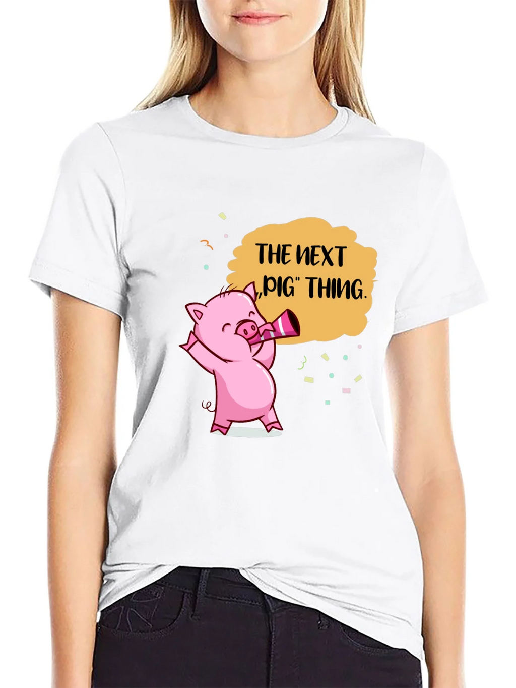 Next Pig Thing Graphic Tee - Black Cotton T-Shirt product image 11