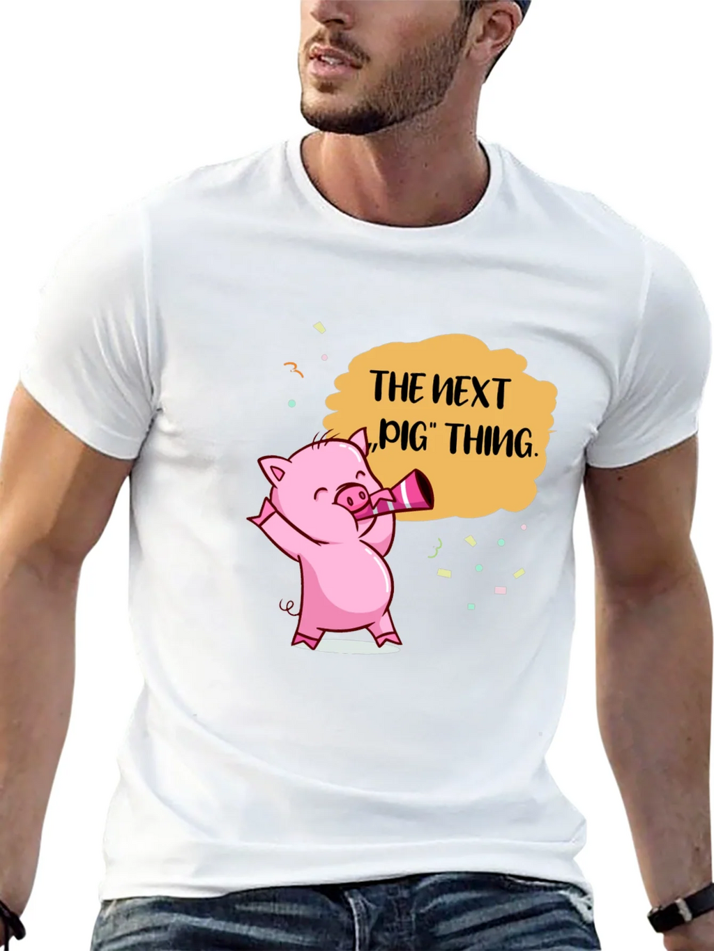 Next Pig Thing Graphic Tee - Black Cotton T-Shirt product image 4