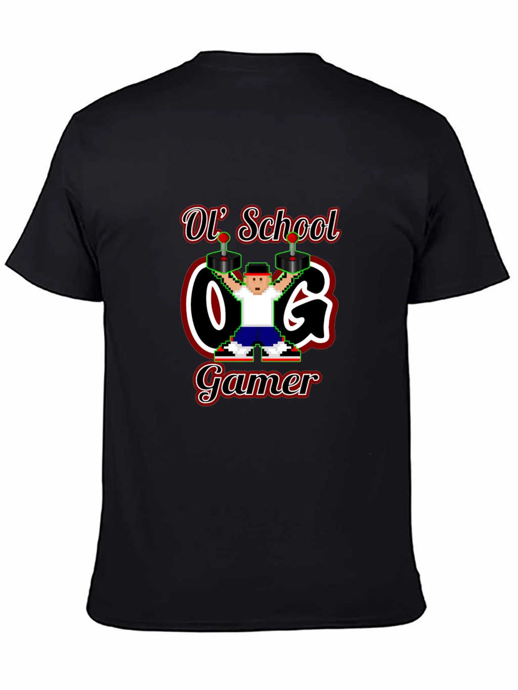 Retro Ol School O.G. Gamer Black T-Shirt product image 7