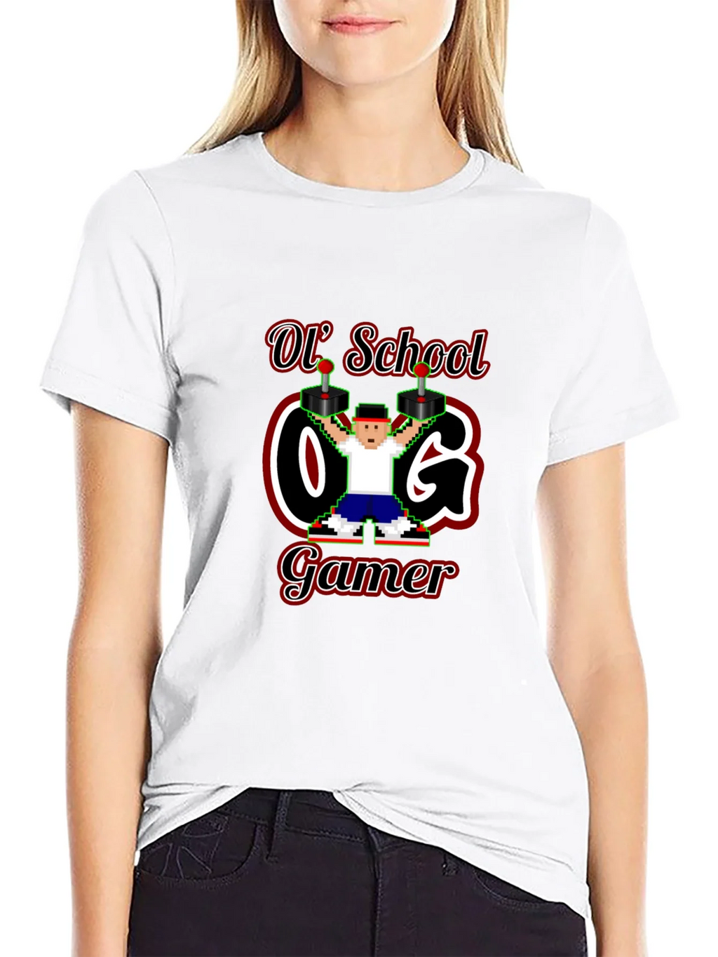 Retro Ol School O.G. Gamer Black T-Shirt product image 11