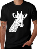 Giraffe Graphic Tee - Black Crew Neck T-Shirt product image 1